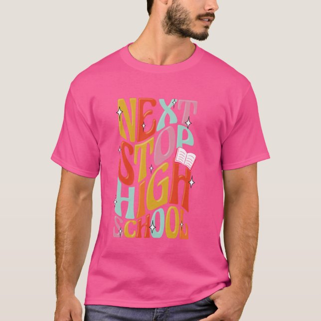 Mitten skolutbildning Back to school Nästa stopp H T Shirt (Framsida)