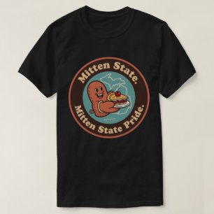 Mitten State Pride_ Michigan Vintage Konstverk T Shirt