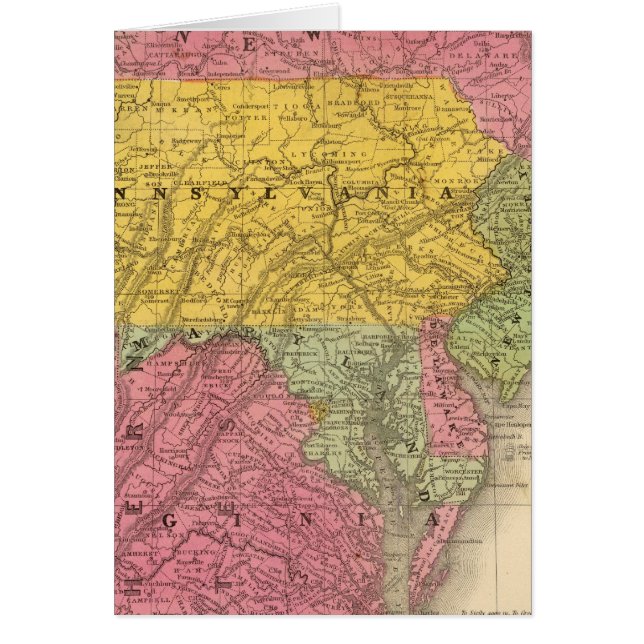 Mitten Stater, Förenta staterna Hälsningskort (Framsidan)