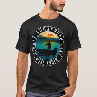 Mitten Sugarbush Sjö Wisconsin Canoeing T Shirt