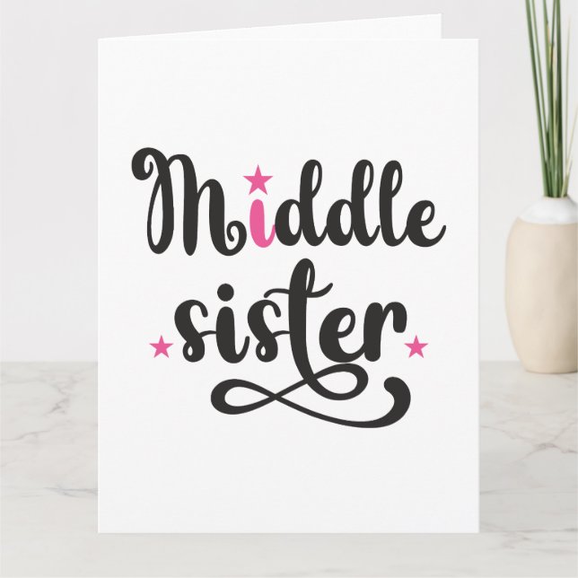 Mitten syster, Cute Stars Kort (Framsida)