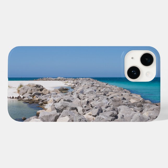 Mitten vid Snäcka Jetty iphone case (Baksida (horisontell))