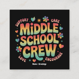 Mitten-Vintagen Lärare Student Gift Fyrkantigt Visitkort