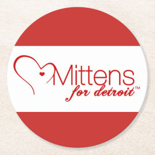 Mittens för den Detroit kustfartyget Underlägg Papper Rund
