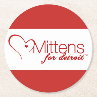 Mittens för den Detroit kustfartyget Underlägg Papper Rund