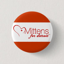 Mittens för Detroit Pinback knäppas