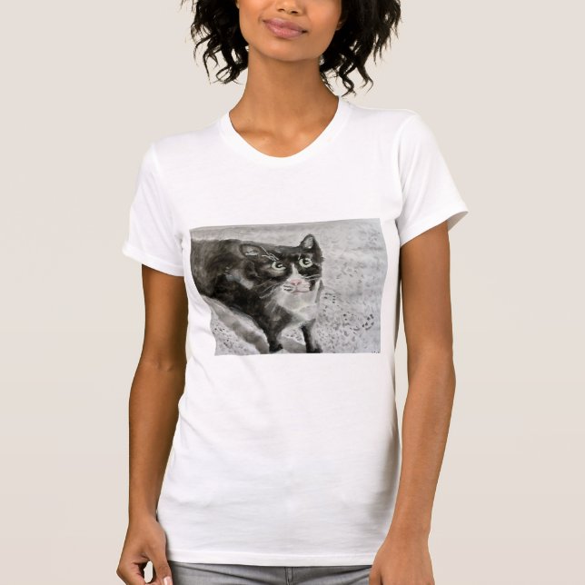 Mittens kattskjorta t shirt (Framsida)