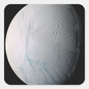 Mittens måne Enceladus 2 Fyrkantigt Klistermärke