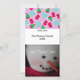 Mittens och hattfoto julkort