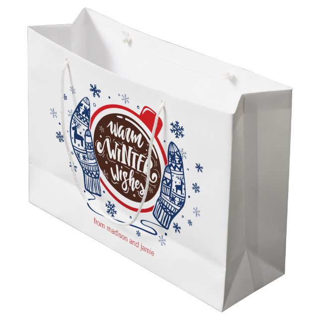 Mittens och Kakaolvarvet Winter Önskemål Helgdag (Framsidan Vinklad)