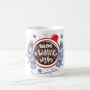 Mittens och Kakaolvarvet Winter Önskemål Helgdag Kaffemugg