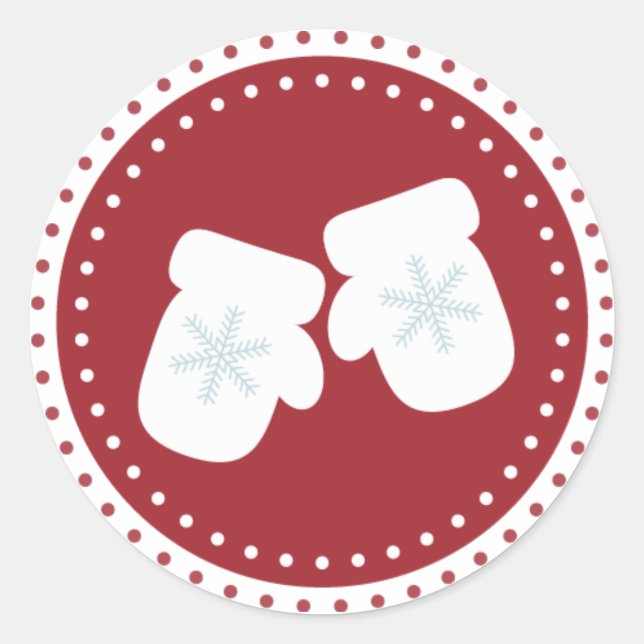 Mittens | Stickers Runt Klistermärke (Framsida)