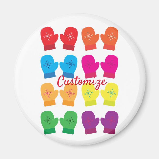 Mittens Thunder_Cove med flera färger Magnet (Framsidan)