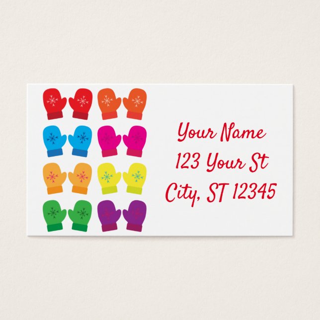 Mittens Thunder_Cove med flera färger Visitkort (Framsidan)