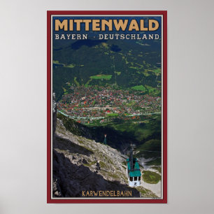 Mittenwald - Karwendelbahn ändstation Poster