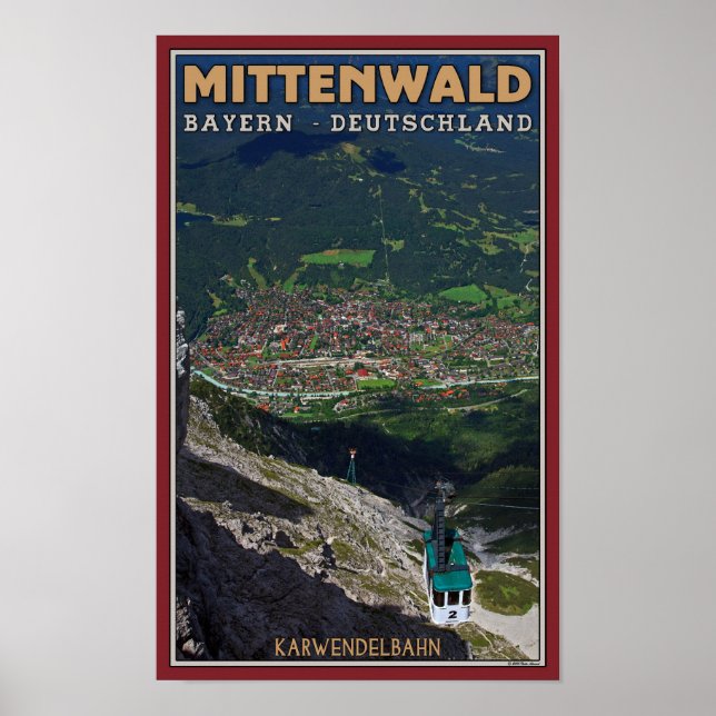 Mittenwald - Karwendelbahn Terminus Poster (Framsidan)