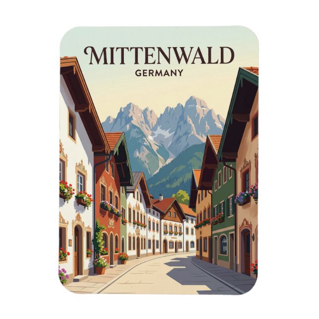 Mittenwald Tyskland Magnet (Vertikal)
