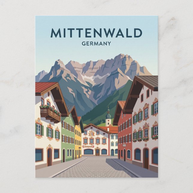 Mittenwald Tyskland Vykort (Framsida)