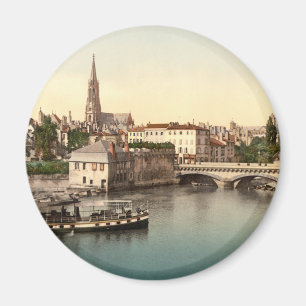Mittet överbryggar, Metz, frankrike Magnet