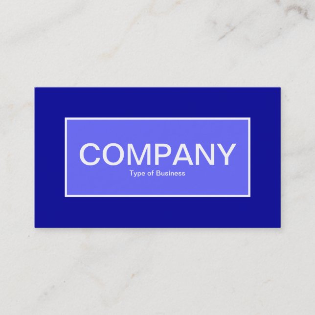 Mittetikett II - Elblått med blå 000099 Visitkort (Framsida)