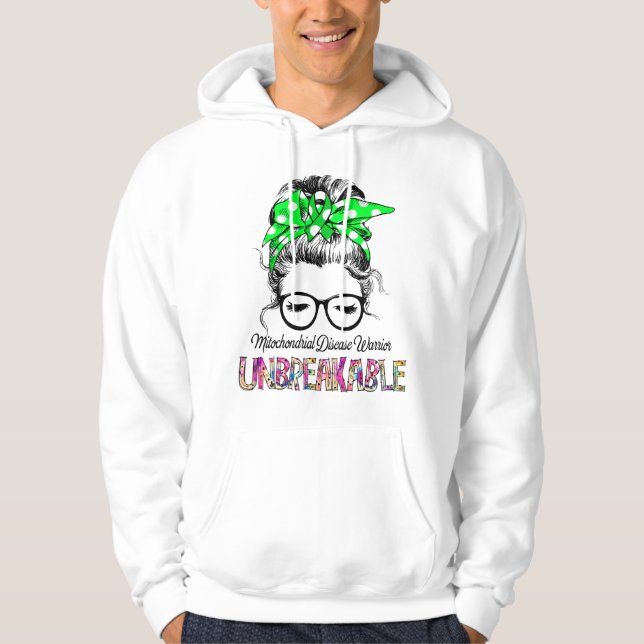Mittochondrial Disease Awareness Ribbon Support Gi Hoodie (Framsida)