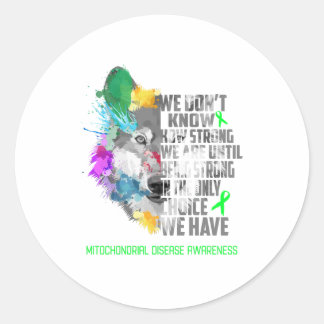 Mittochondrial Disease Awareness Ribbon Support Gi Runt Klistermärke