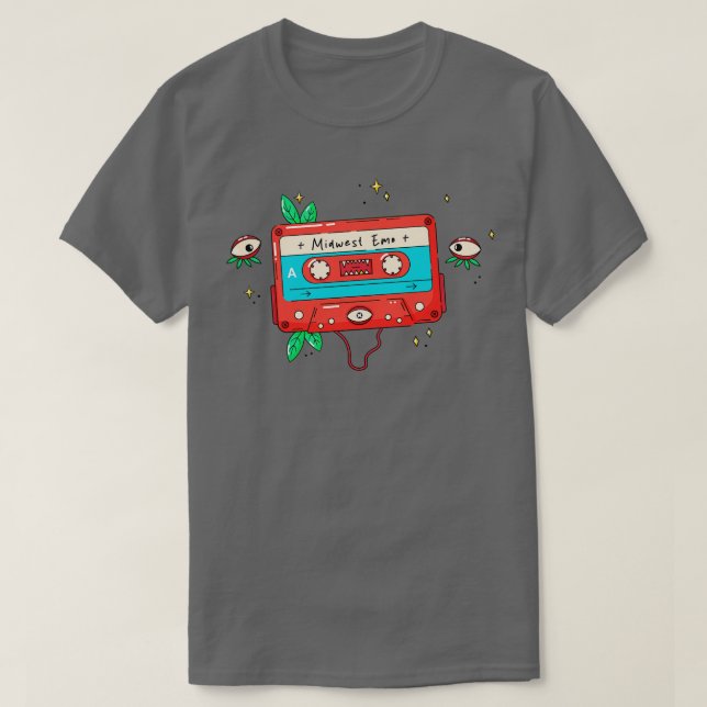 Mittsta Emo-retro-kassettband audio T Shirt (Design framsida)
