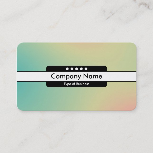 Mittstreck 5 - Övertoning Y,M,B,R, Mörk Busin Visitkort (Framsida)