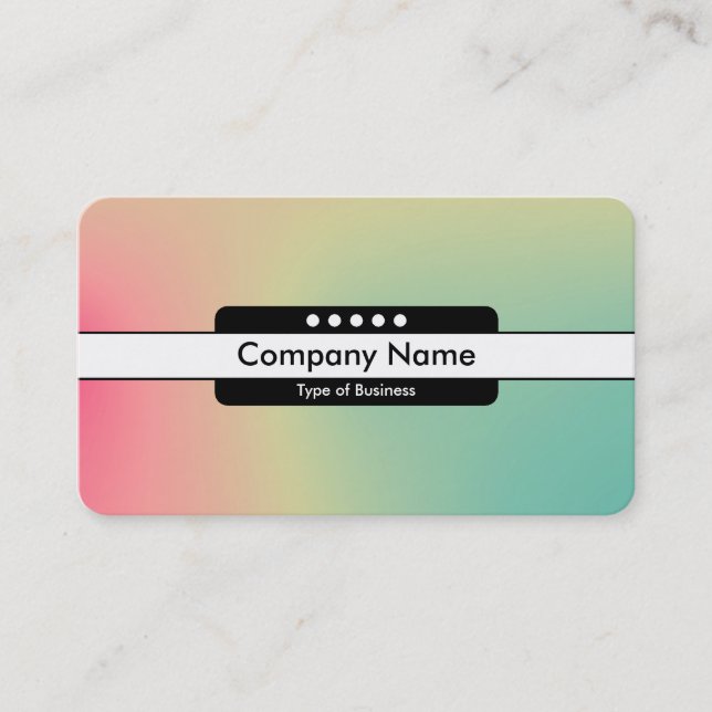 Mittstreck 5 - Övertoning Y,M,B,R, Mörk Busin Visitkort (Framsida)