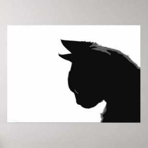 Mitzi Kattunge: Black and White Cat Poster