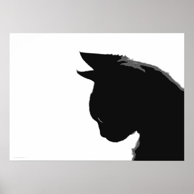 Mitzi Kattunge: Black and White Cat Poster (Framsidan)