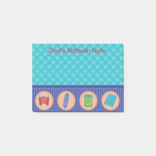 Mitzvah Anteckning - lägg till den Post-it Block (Framsida)