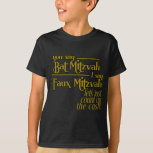 Mitzvah för bat mitzvah Faux judisk humoristisk Tee