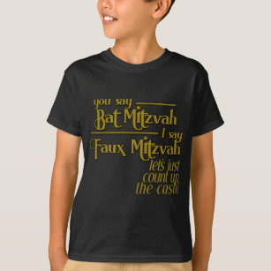 Mitzvah för bat mitzvah Faux judisk humoristisk Tee Shirt