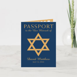 Mitzvah för blått- och gulddavidsstjärnapub pass inbjudan
