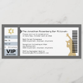 Mitzvah för konsertbiljettpub inbjudan i grått
