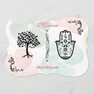 Mitzvah för pubfladdermössBnai Hamsa livets träd Inbjudningar