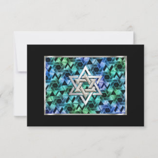 Mitzvah för svarskortpub davidsstjärna OSA kort