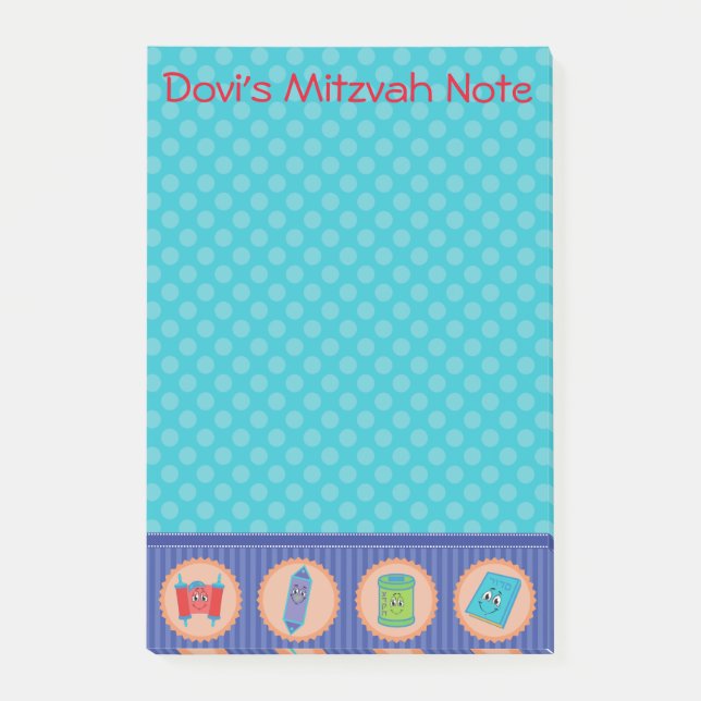 Mitzvah noterar postar det vadderar post-it block (Framsida)