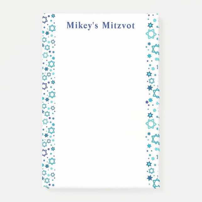 Mitzvah Notes - Stars - anteckningar Post-it Block (Framsida)
