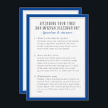 MITZVAH service info questions advice blue gray Inbjudningar<br><div class="desc">by kat massard >>> WWW.SIMPLYSWEETPAPERIE.COM <<<

A handy insert for your BAR/BAT MITZVAH outlining a few questions and answers</div>