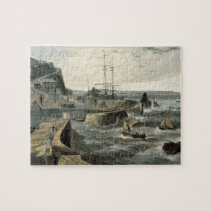 Mivagissey Cornwall, från volym VIII av 'en Voyag Pussel