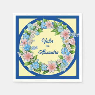 Mix Färg Blommigt Pappersservett