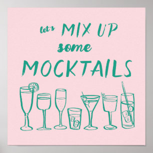 MIX UP MOCKTAILS Anpassningsbar Pub Kökkonst Poster