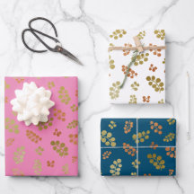 Mixad Berries Julgåva Wrapping Papper Lakan