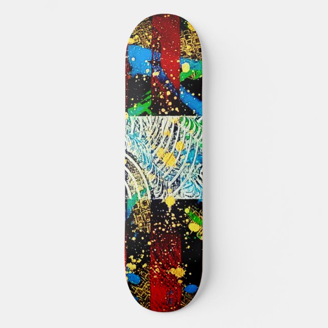 MIXED de Christèle Chabrette Mini Skateboard Bräda 18,5 Cm (Framsida)