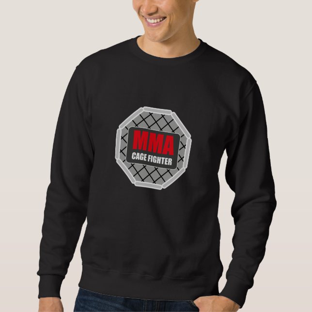 Mixed Martial Arts Cage Fighter MMA Lång Ärmad Tröja (Framsida)