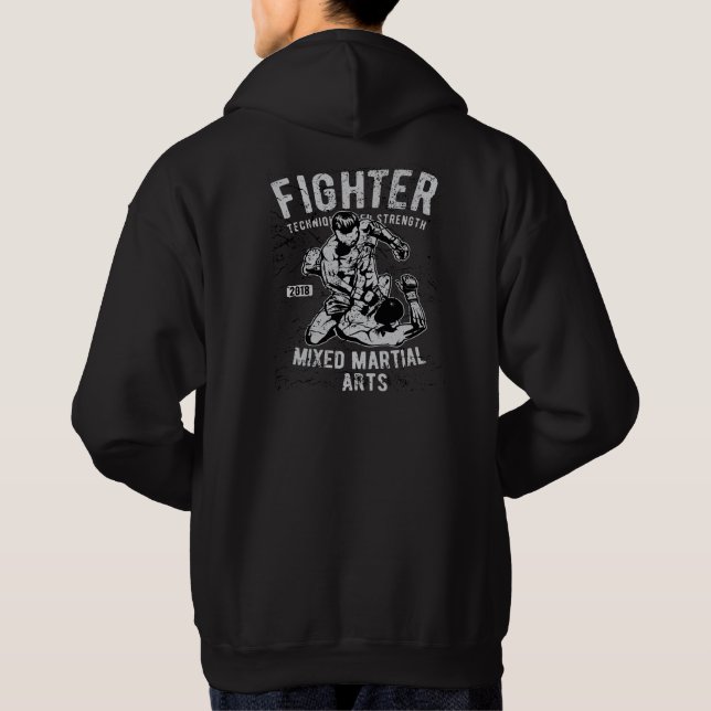 Mixed Martial Arts Fighter MMA 2018 Hoodie (Baksida)