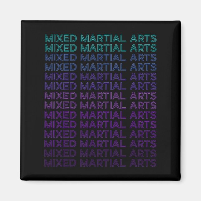 Mixed Martial Arts MMA Retro Magnet (Framsidan)