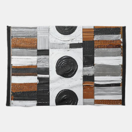 Mixed Media Grid Stripe No. 1 Kökshandduk